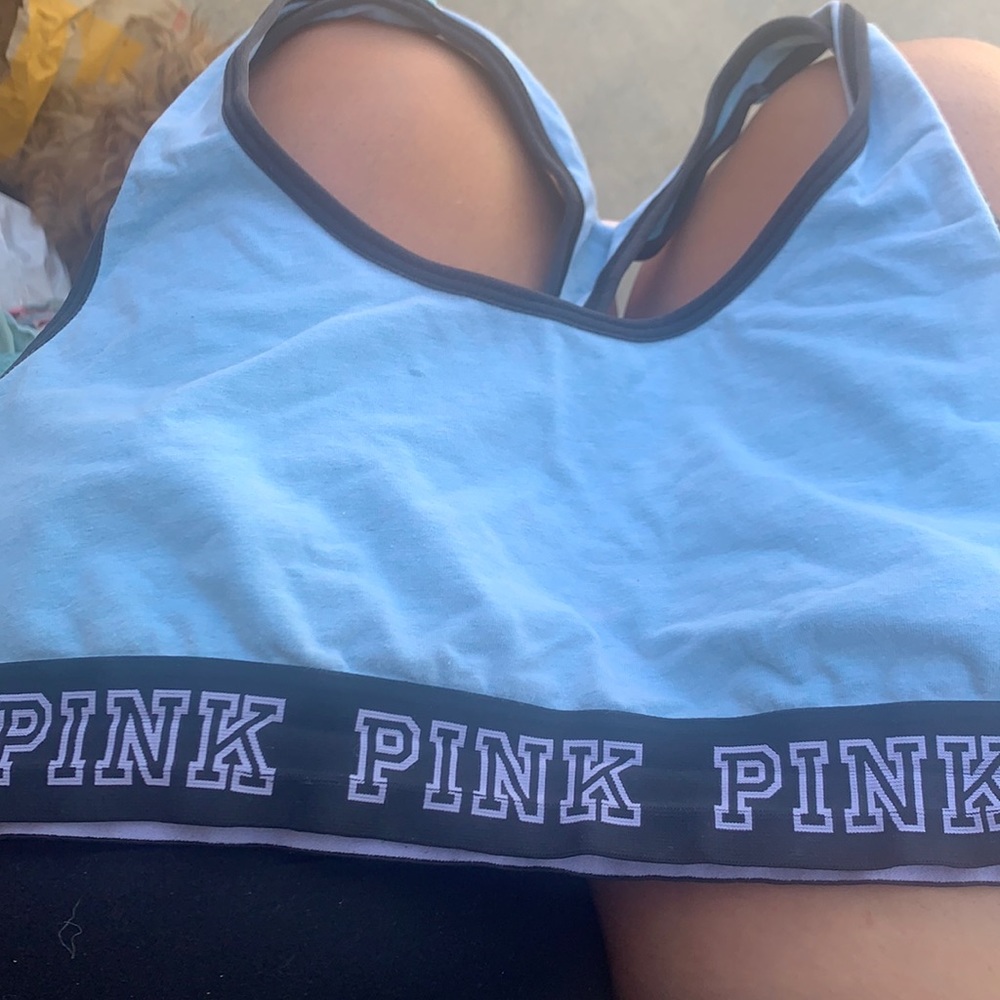 Pink sports bra